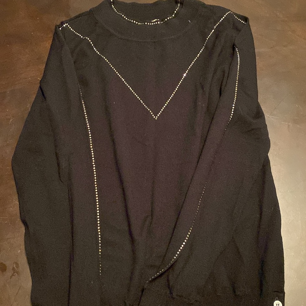 Adam Lippes black long sleeve top. Size XS